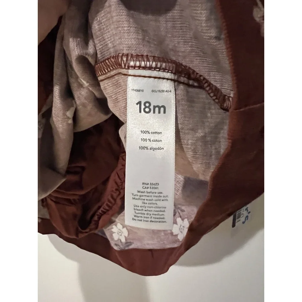 NWT Carter's Just One You Baby‎ Girl Dress Size 18 Months 2 Piece Brown Maroon